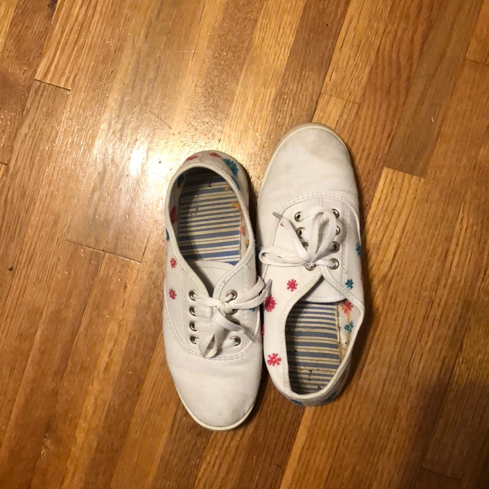 Hand embroidered ked style shoes